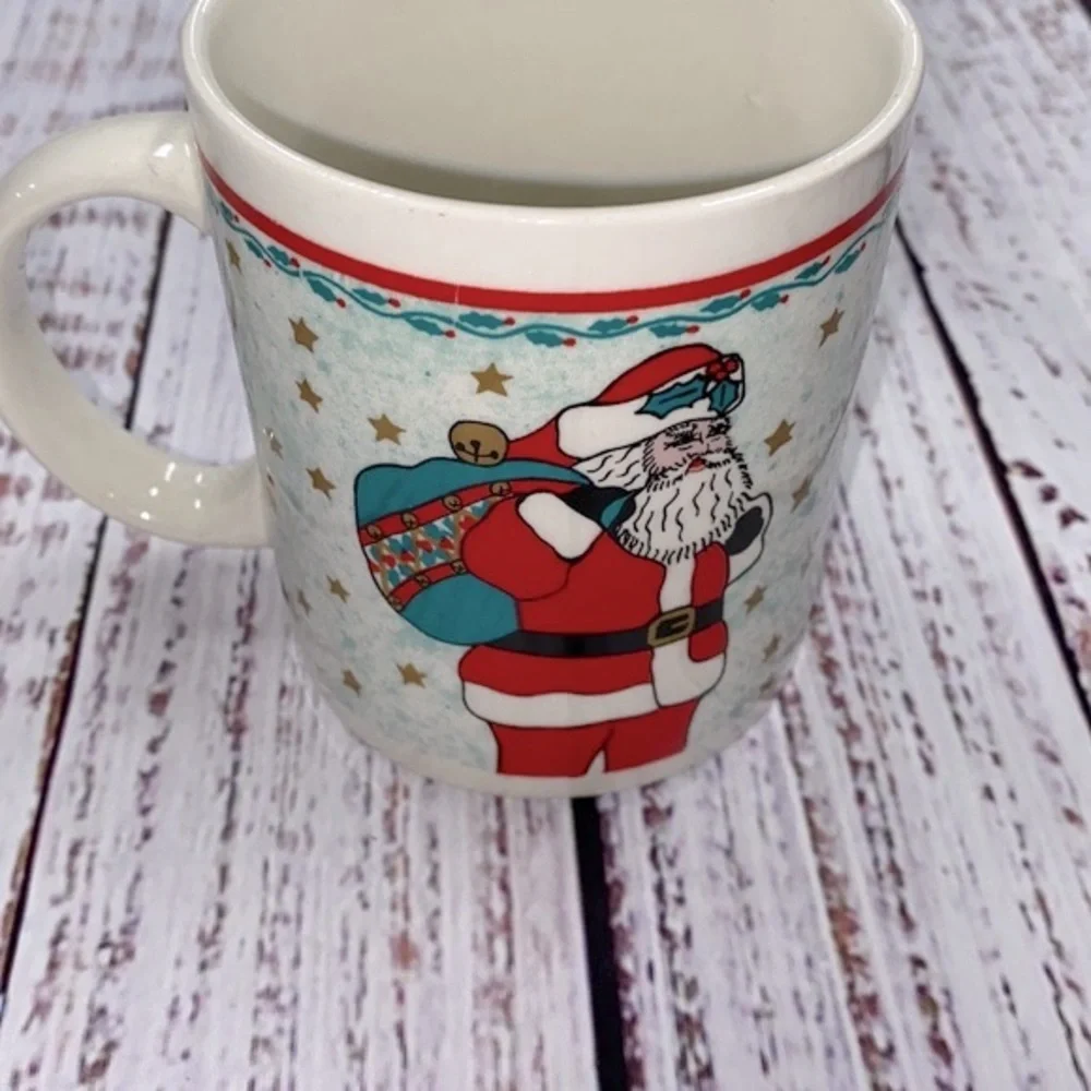 Vintage santa Christmas coffee mug